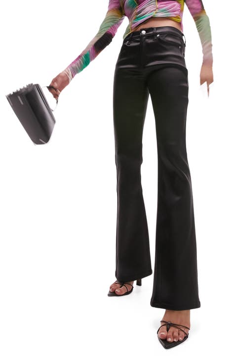 Coated Bootcut Jeans