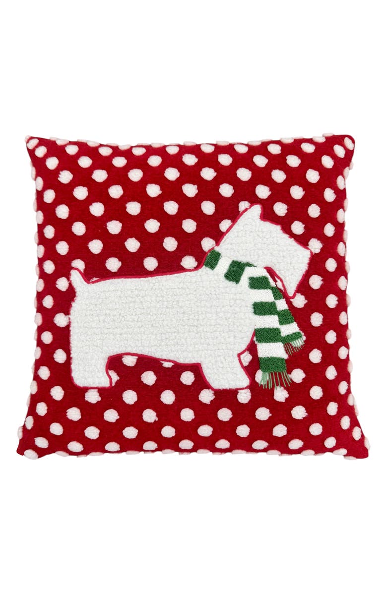 STUDIOCHIC Scottie Decorative Throw Pillow, Main, color, Red / White