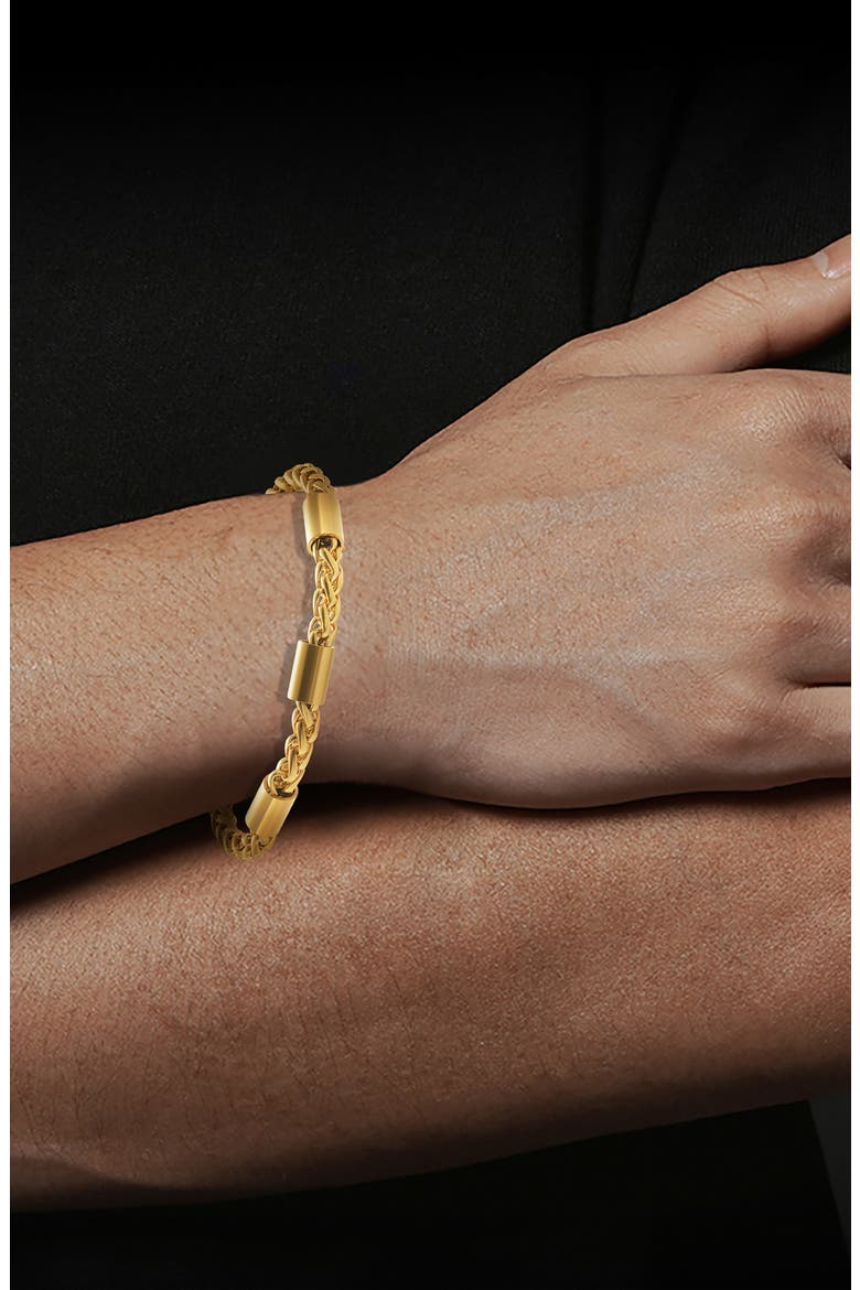 Wheat Chain Bracelet, Alternate, color, GOLD