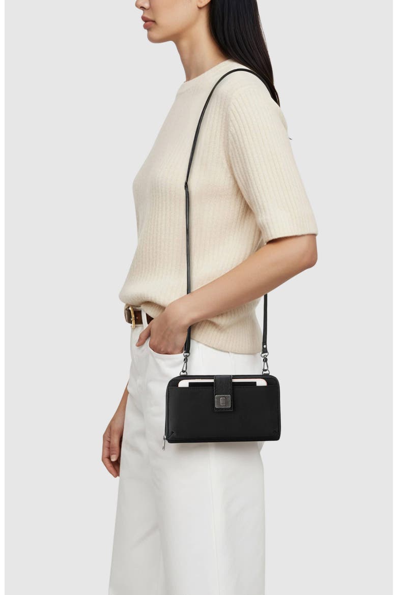 Arcadia Phone Crossbody Bag, Alternate, color, BLACK