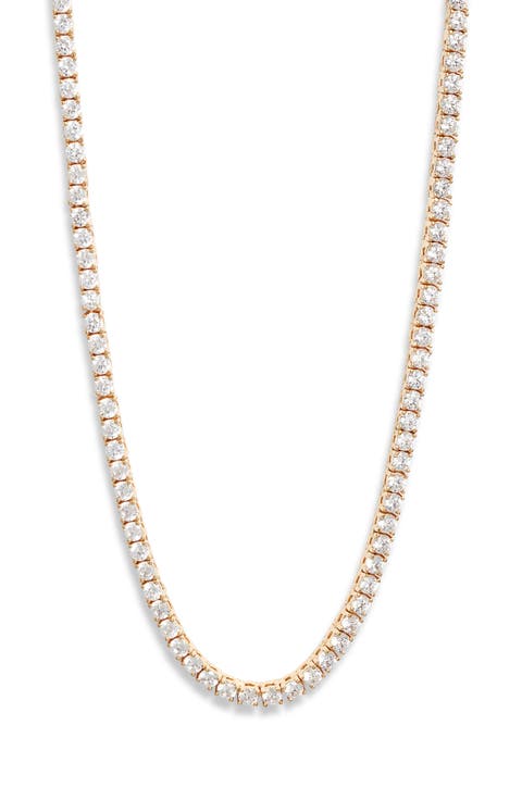 3mm Cubic Zirconia Tennis Necklace