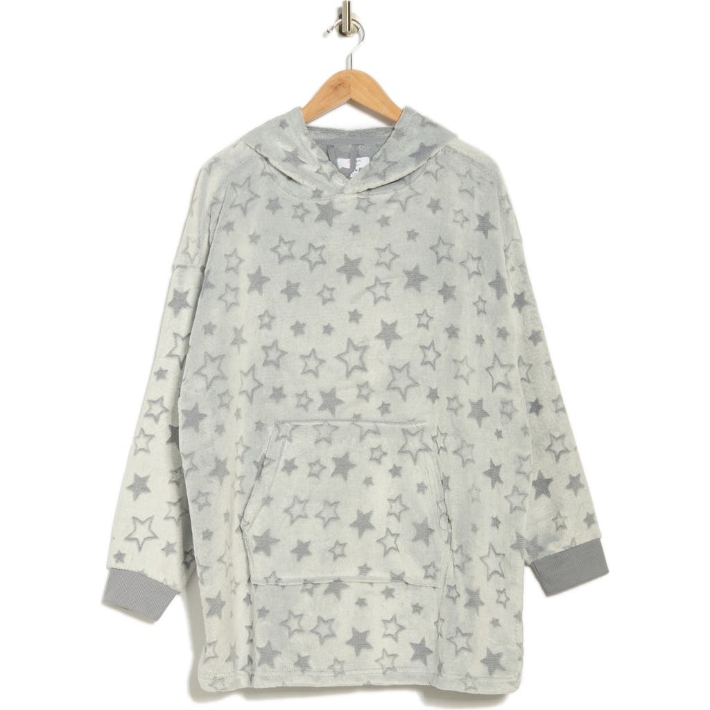 Jaclyn Oversize Plush Fleece Hoodie In Gray