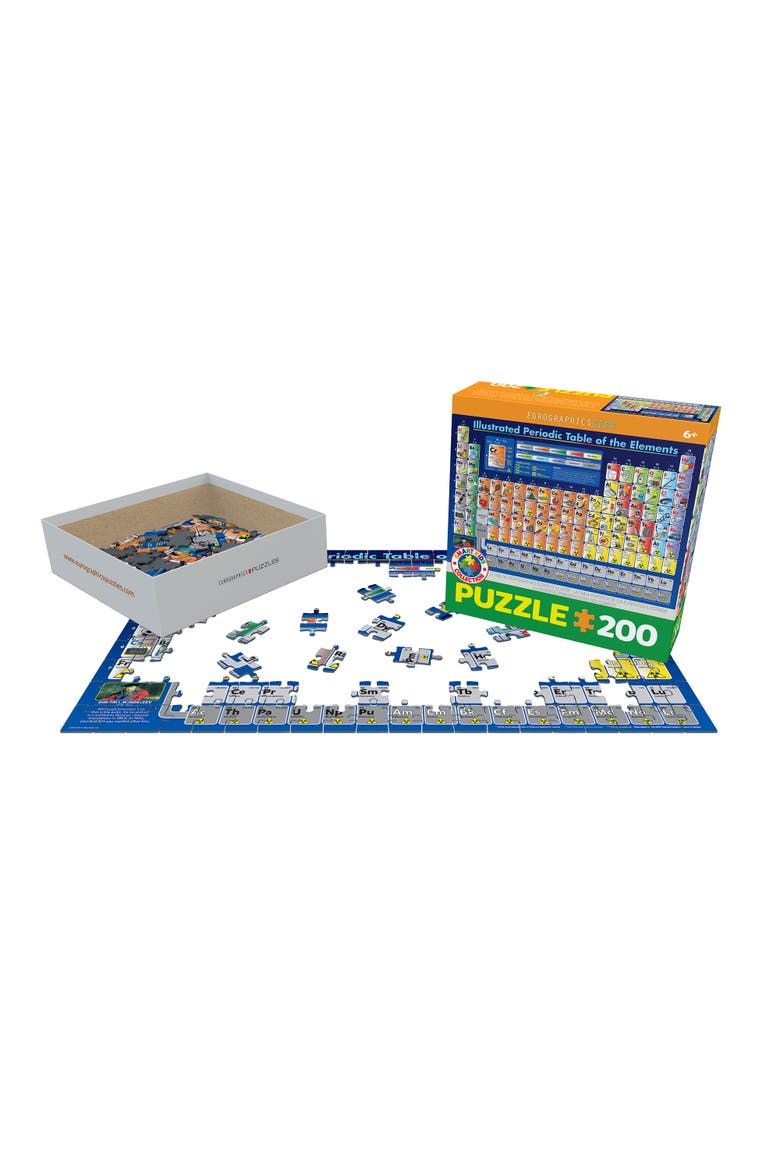 Periodic Table Illustrated Puzzle, 200 Pieces, Alternate, color, Multicolored