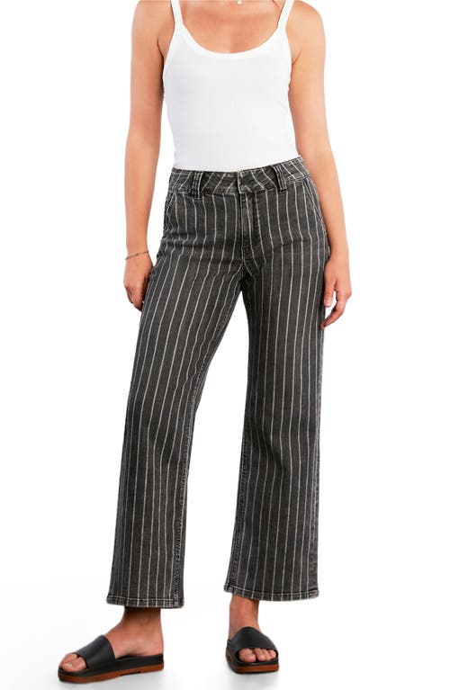 Wash Lab Denim Kellie High Waist Relaxed Straight Leg Jeans In Black