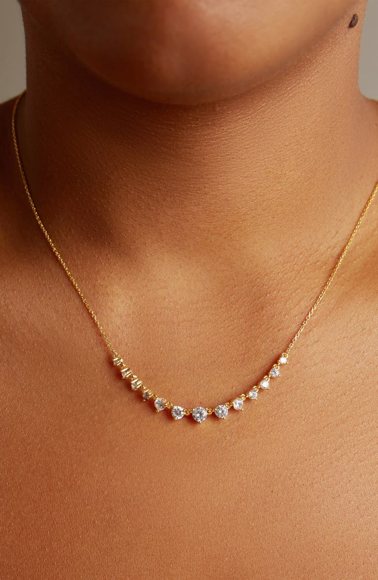 Argento Vivo Sterling Silver Gradient Stone Frontal Necklace, Alternate, color,