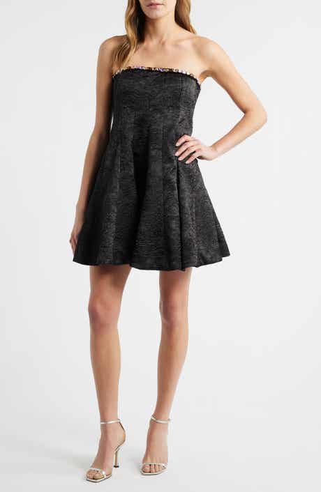 CeCe Jewel Textured Strapless Minidress