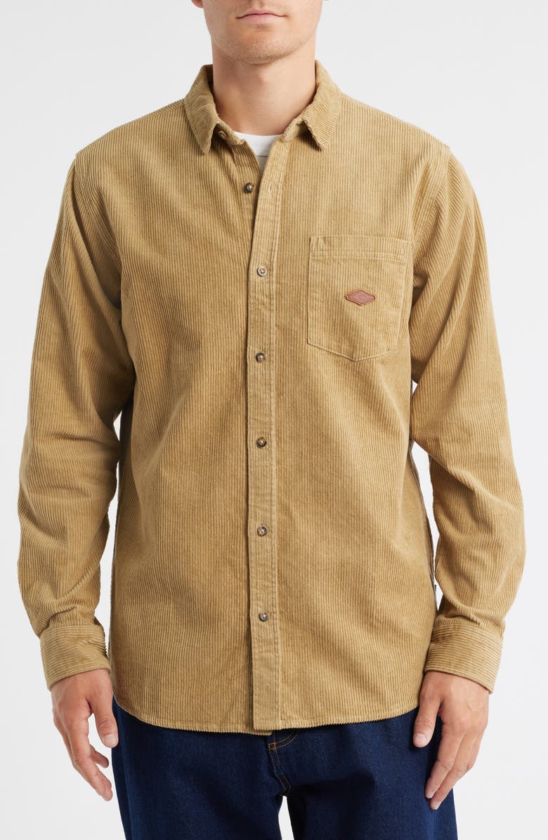 Rip Curl Classic Surf Cotton Corduroy Button-Up Shirt, Alternate, color, Beige