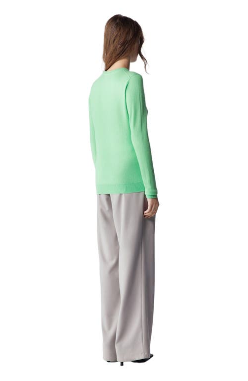 Gobi Mongolian Cashmere Crew Neck Sweater In Green