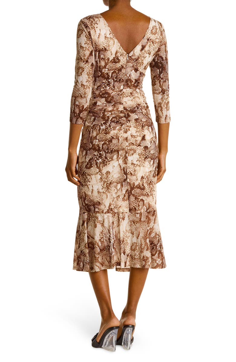 GUESS Snake Print Midi Dress, Alternate, color, 