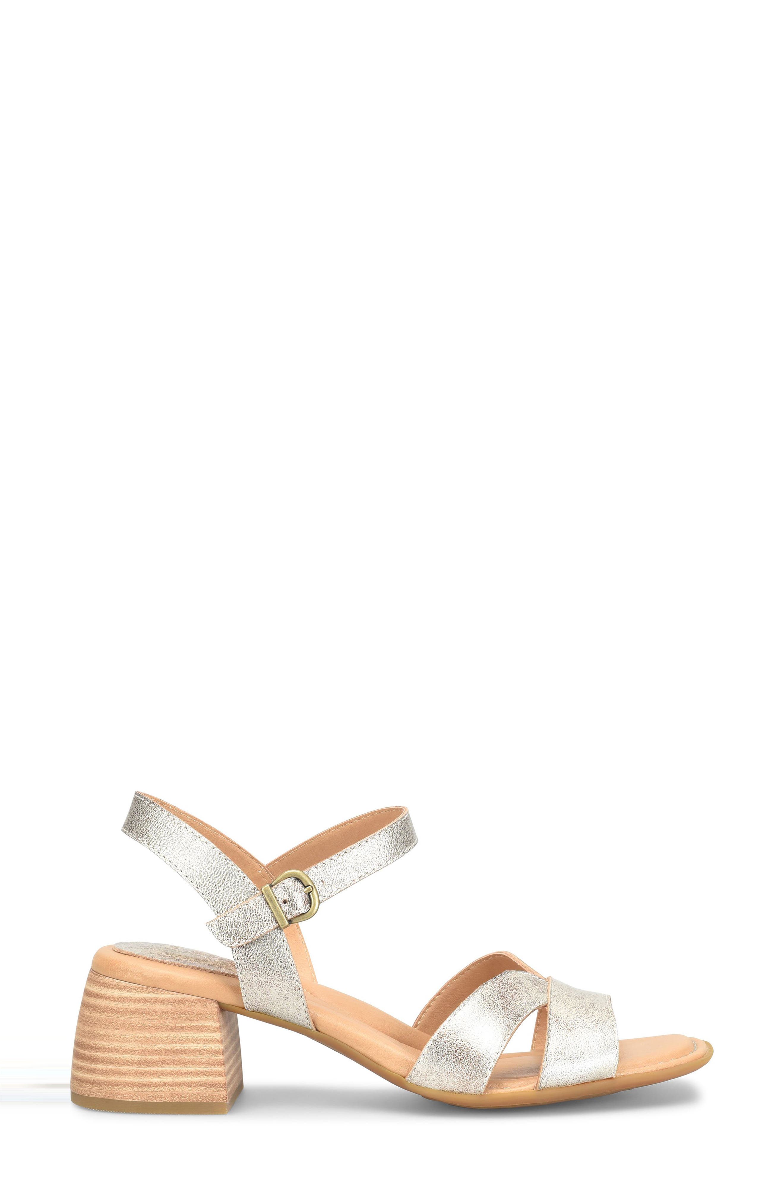 Børn Sadie Ankle Strap Sandal, Alternate, color, Gold Metallic Leather