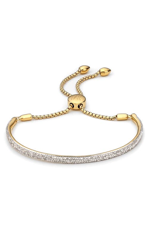 Monica Vinader Fiji Diamond Bar Bracelet In Gold