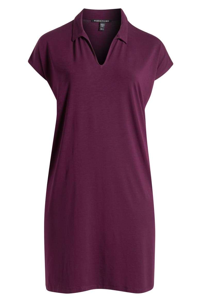 Johnny Collar Jersey Dress, Alternate, color, BLACKBERRY