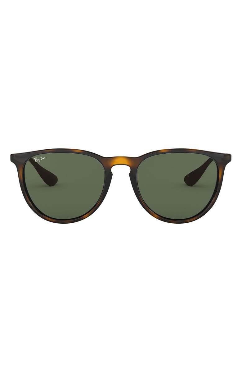 Ray-Ban Erika 54mm Sunglasses, Main, color, Lite Havana/ Green Solid