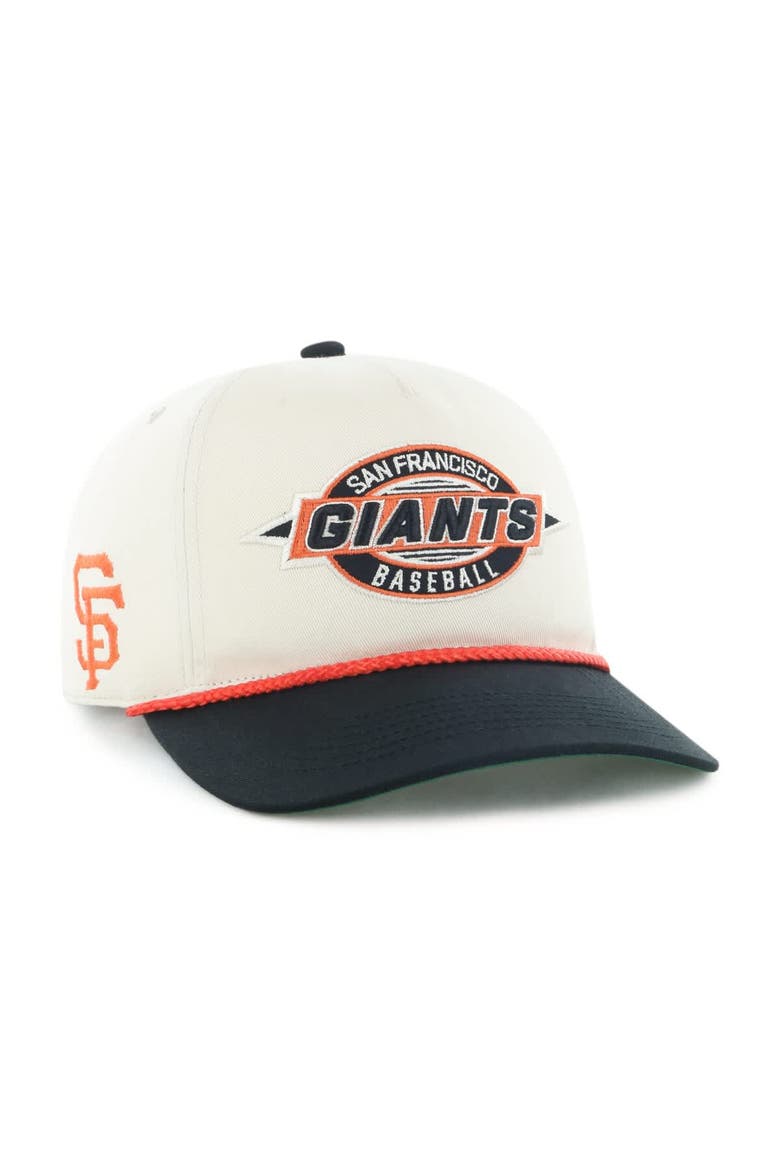 Men's '47 Natural/Black San Francisco Giants Frame Out Hitch Adjustable Hat, Main, color, Natural
