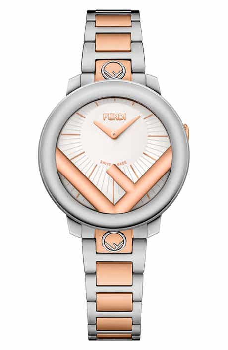 Fendi Run Away Two-Tone Swiss Quartz Bracelet Watch, 36mm