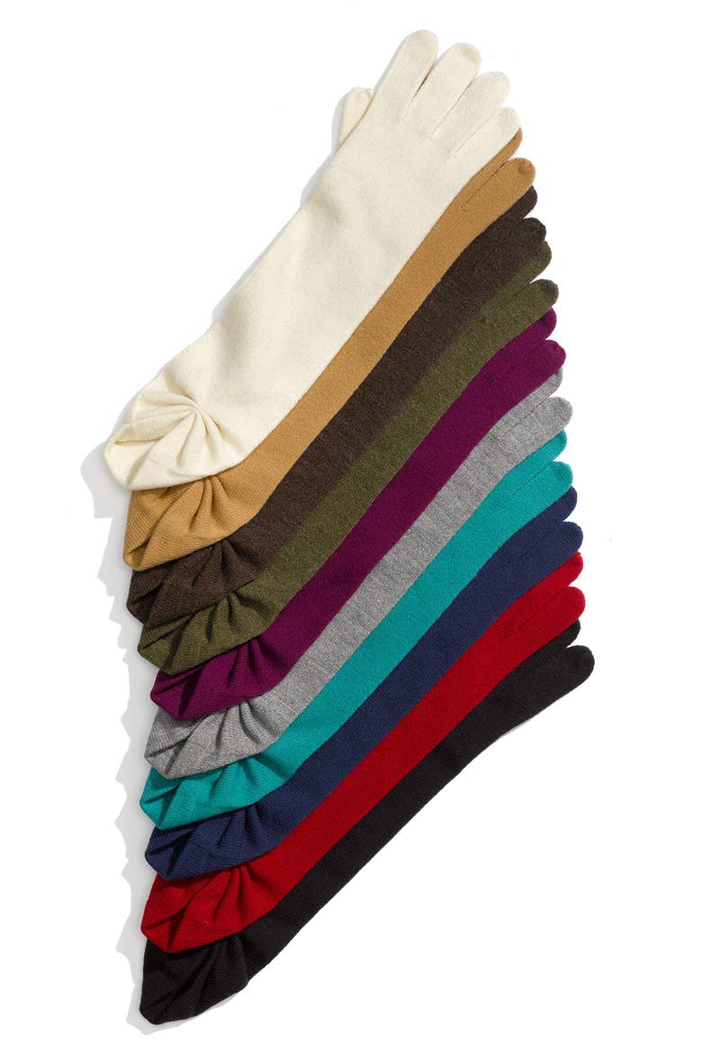 Gathered Gloves, Main, color, RED