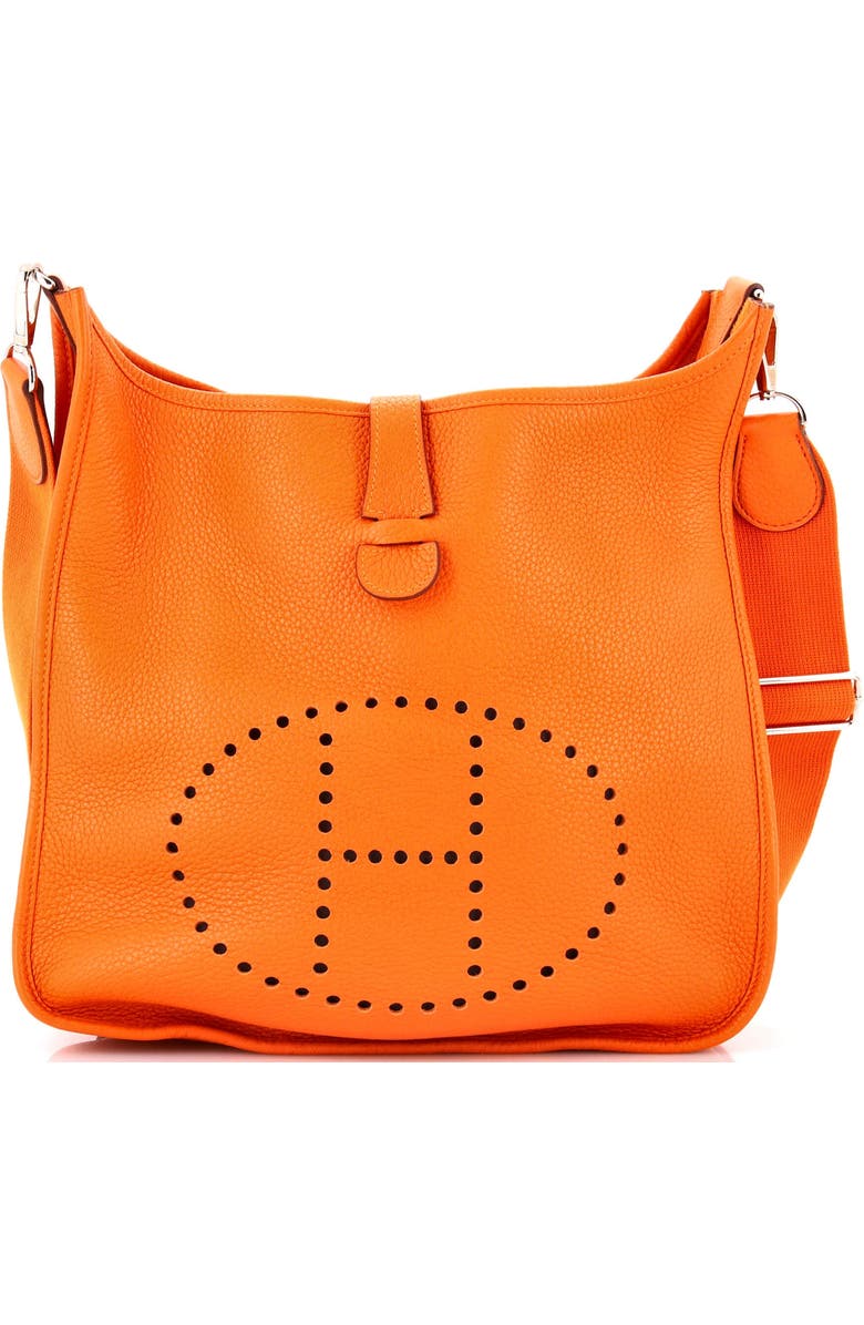 Pre-Owned Hermes Evelyne Bag Gen III Clemence GM, Main, color, Orange H