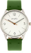 SIMPLIFY The 6300 Leather-Band Watch
