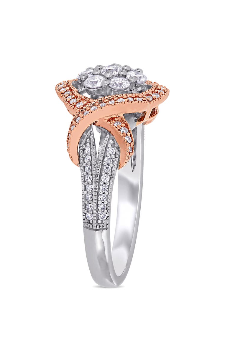 Julianna B. Diamond Floral Twist Ring 10k, Alternate, color, 10K Two-Tone Gold