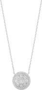 EFFY Sterling Silver Diamond Circle Pendant Necklace