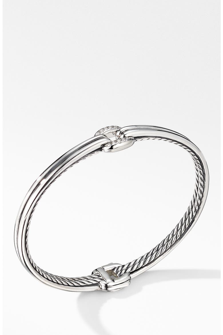 Thoroughbred® Center Link Bracelet with Diamonds, Alternate, color, SILVER/ DIAMOND