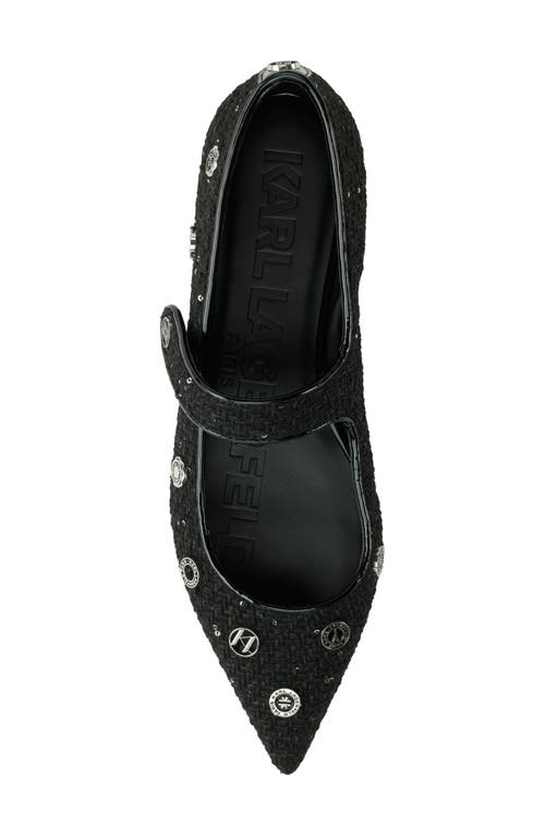 Karl Lagerfeld Paris Rosalyn Slingback Pointed Toe Pump In Black