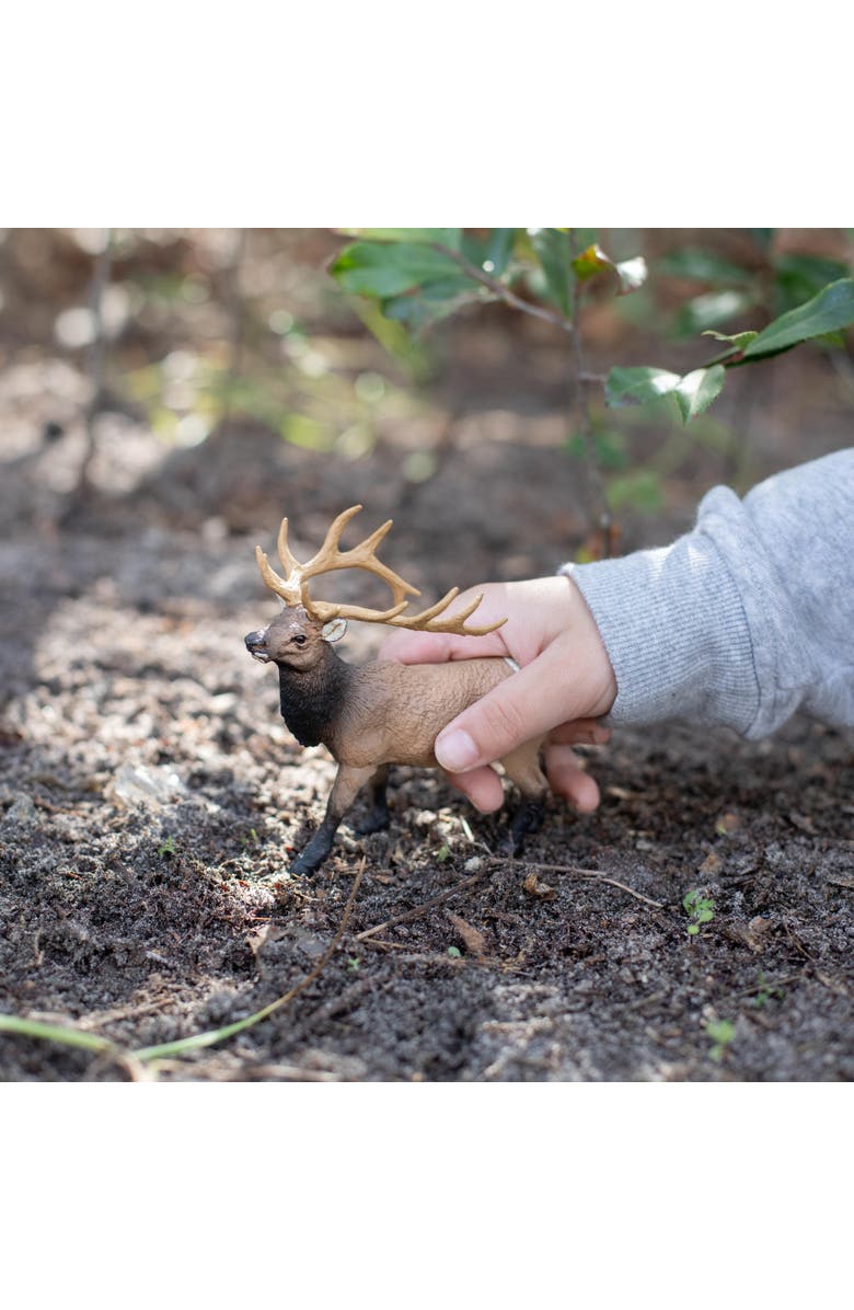 Safari Ltd. Elk Bull Kids Toy Figure, Alternate, color, NO COLOR
