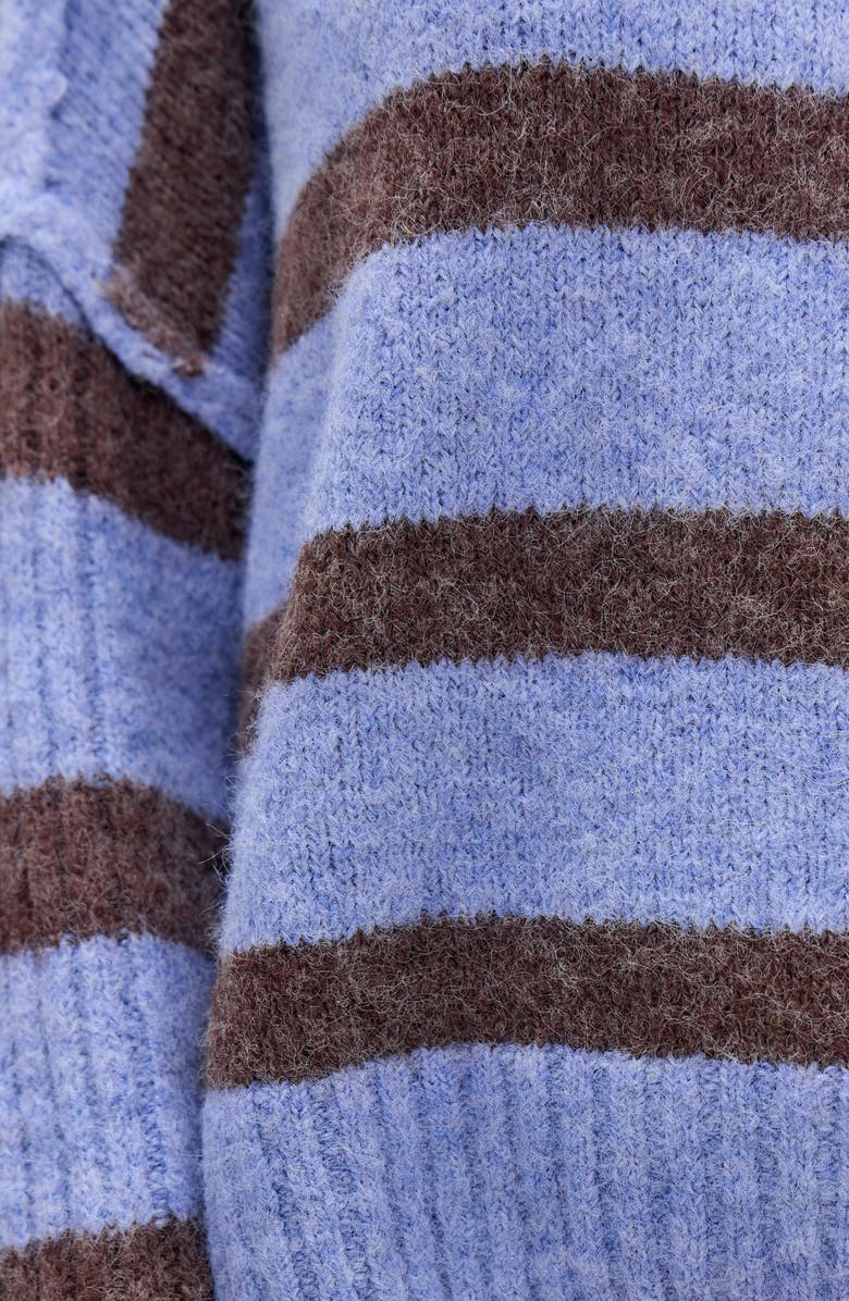 BDG Urban Outfitters Oslo Stripe Crewneck Sweater, Alternate, color, Blue Stripe