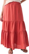 Faherty Cala Tiered Linen Maxi Skirt