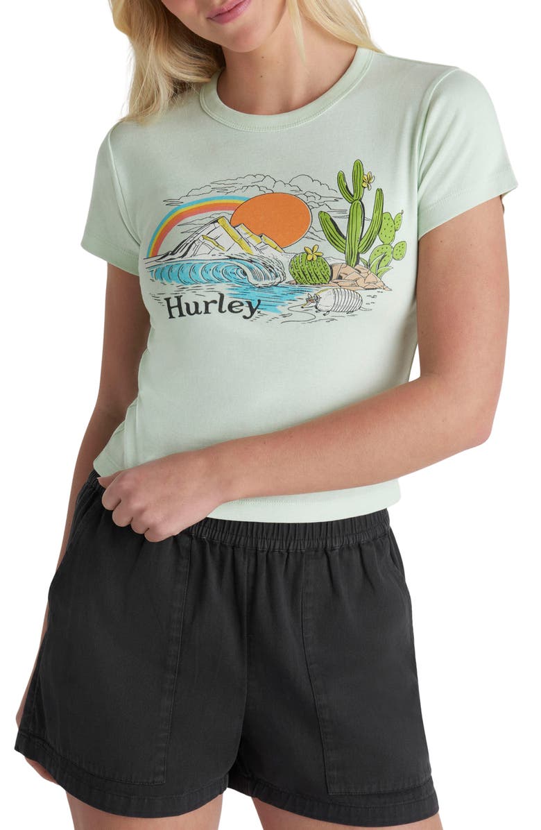 Hurley Badlands Baby Tee, Main, color, Spray