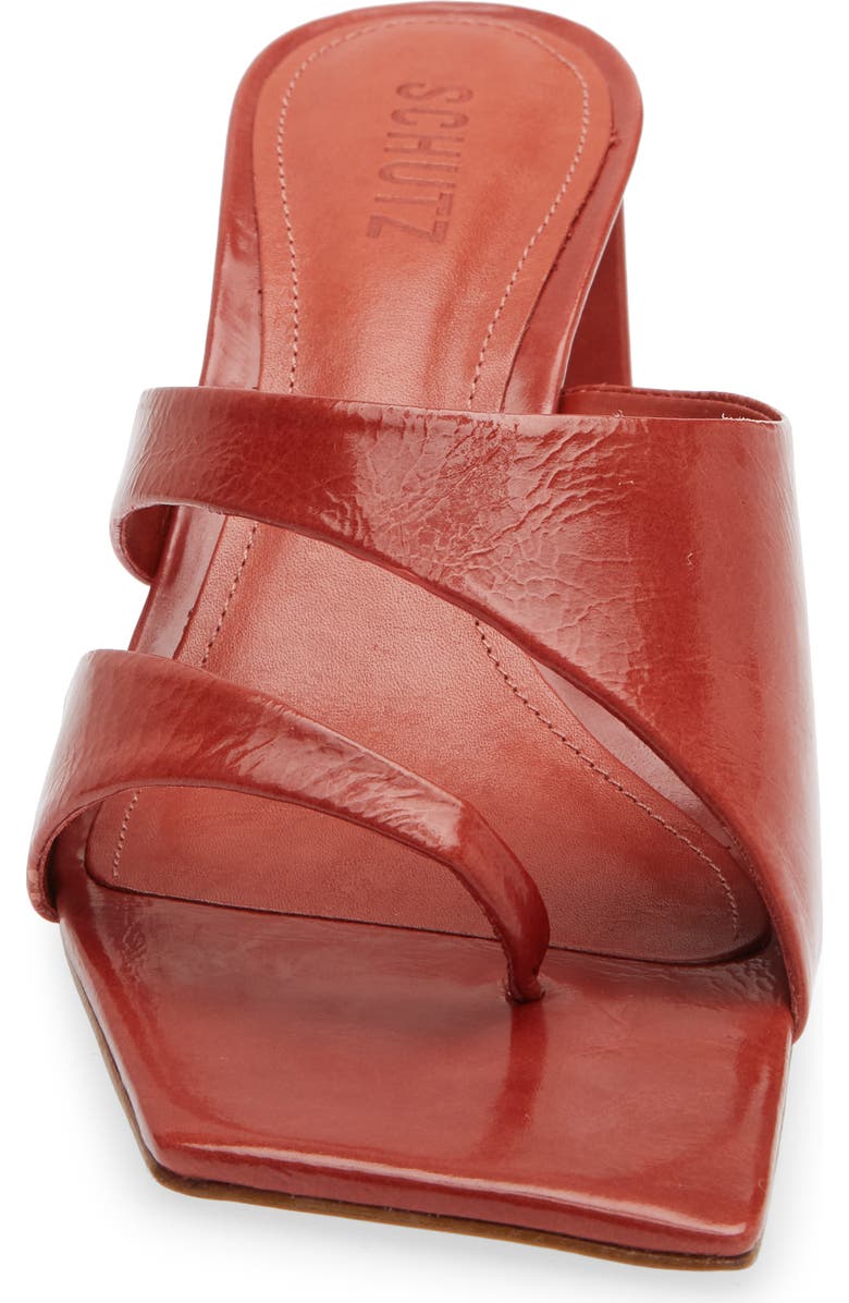 Schutz Madeline Block Heel Sandal, Alternate, color, Caiena Red