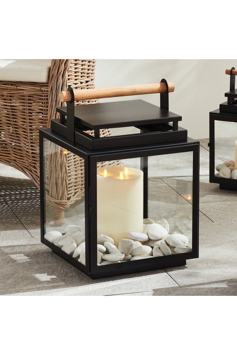 Adwin Outdoor Lantern, Alternate, color, Black