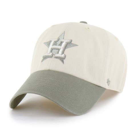 Men's '47  Natural/Olive Houston Astros Two-Tone Fashion Clean Up Adjustable Hat