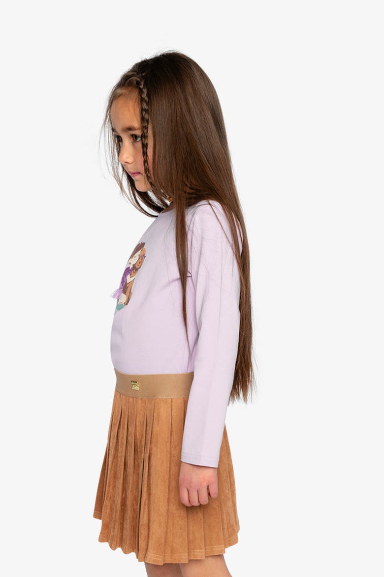 Organic Cotton Sparkly Graphic Long Sleeve T-Shirt, Alternate, color, Lavender