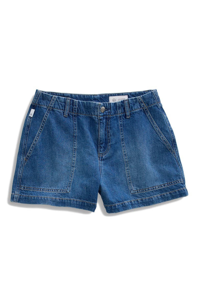 Analeigh High Waist Workwear Denim Shorts, Alternate, color, GOLD MOUNTAIN