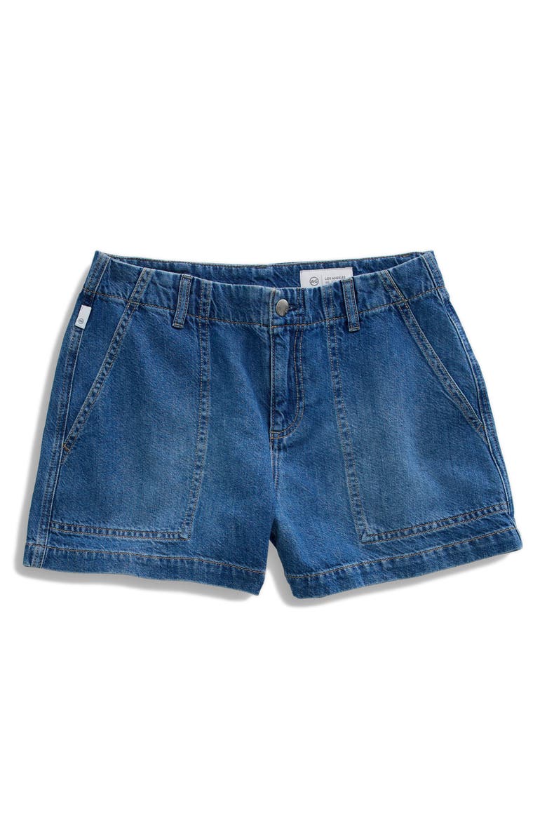 AG Analeigh High Waist Workwear Denim Shorts, Alternate, color, Gold Mountain