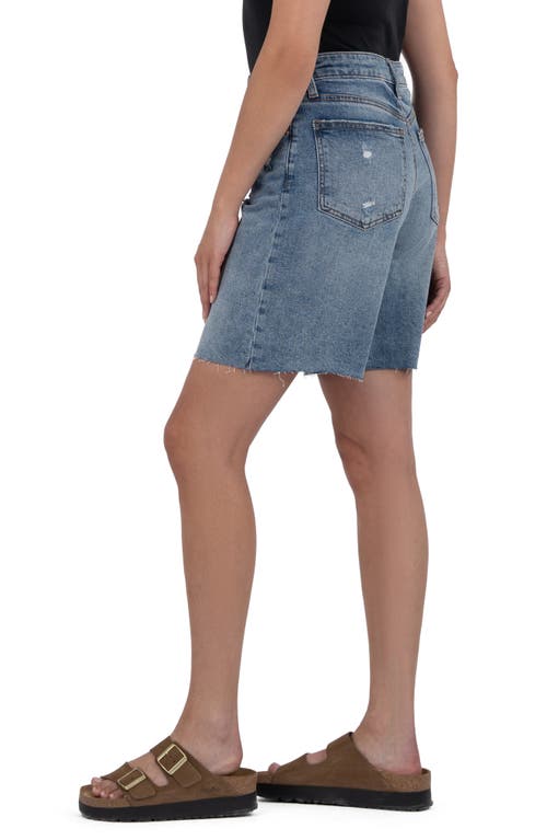 Kut From The Kloth Hailey Raw Hem Denim Bermuda Shorts