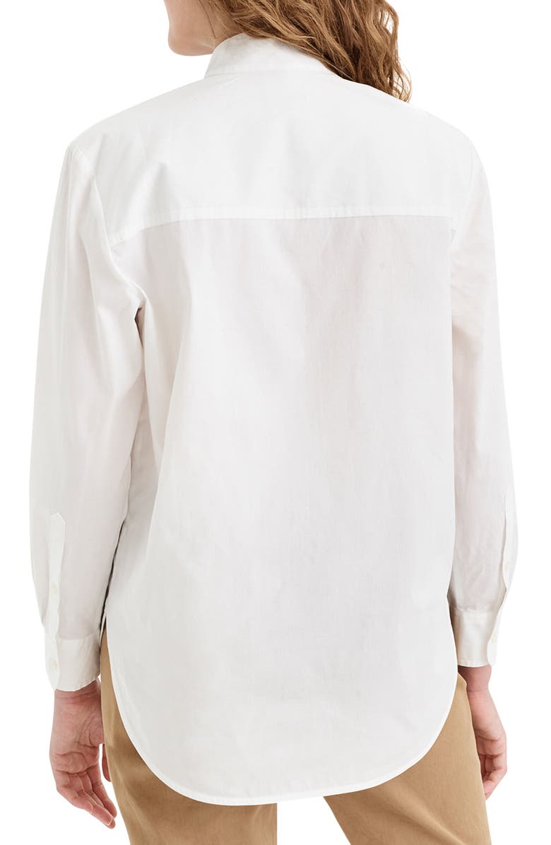 J.Crew Band Collar Popover Cotton Poplin Tunic Top, Alternate, color,