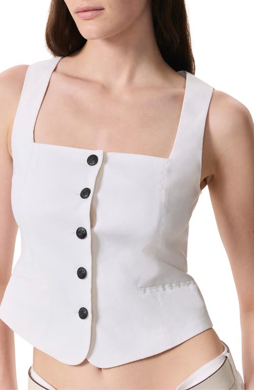 Rag & Bone Mariana Linen Vest White In White