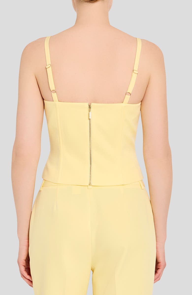 Tahari ASL Crepe Corset Camisole, Alternate, color, Buttercup