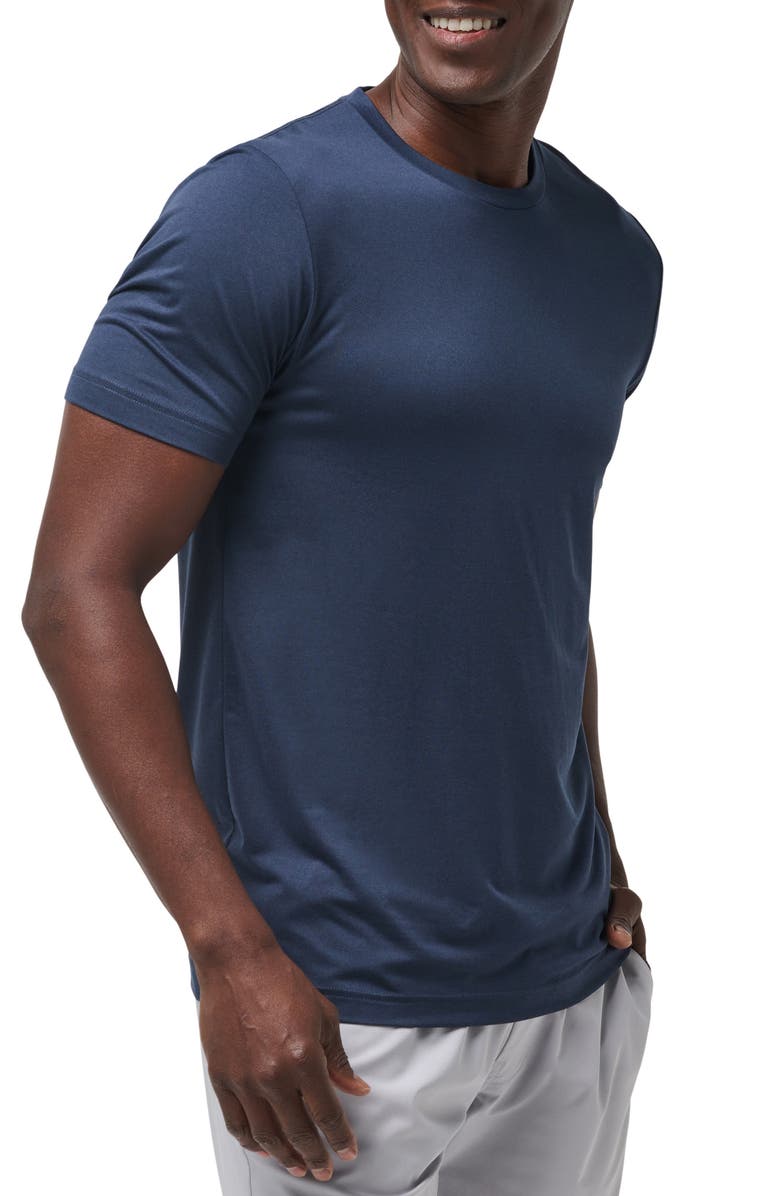 TravisMathew Risk Taker Crewneck T-Shirt, Alternate, color, Heather Navy