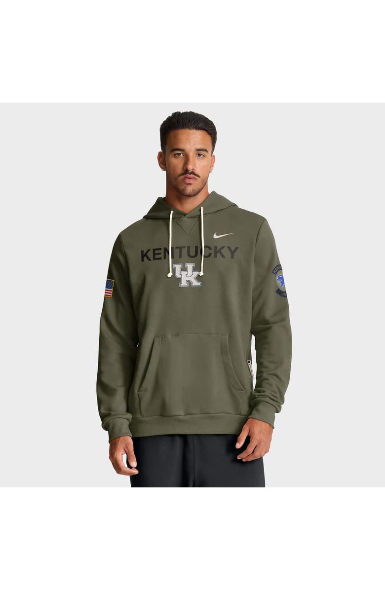 Nike Men's Nike Olive Kentucky Wildcats 2025 Military Appreciation Standard Issue Dri-FIT Hoodie, Main, color, Olive