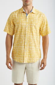 Tommy Bahama Coastal Ease Carrico Tiles IslandZone® Short Sleeve Button-Up Shirt