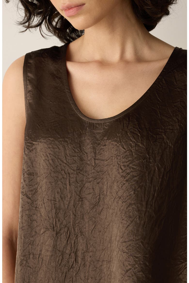 Crinkled Satin Shell, Alternate, color, HAZELWOOD