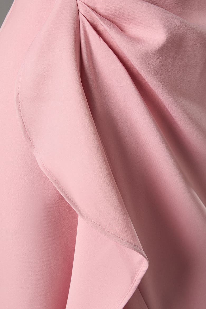 Waterfall Crepe Midi Dress, Alternate, color, Blush