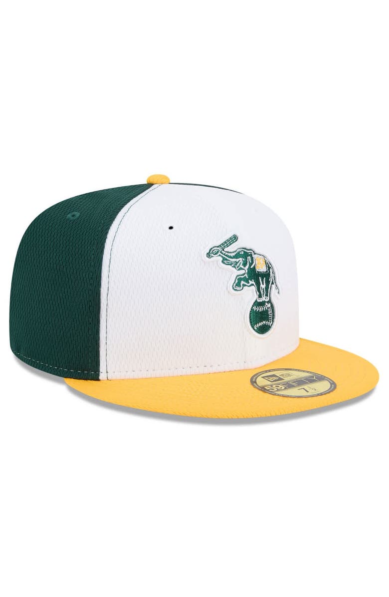 New Era Men's New Era Green/Gold Athletics 2025 MLB Clubhouse 59FIFTY Fitted Hat, Alternate, color,