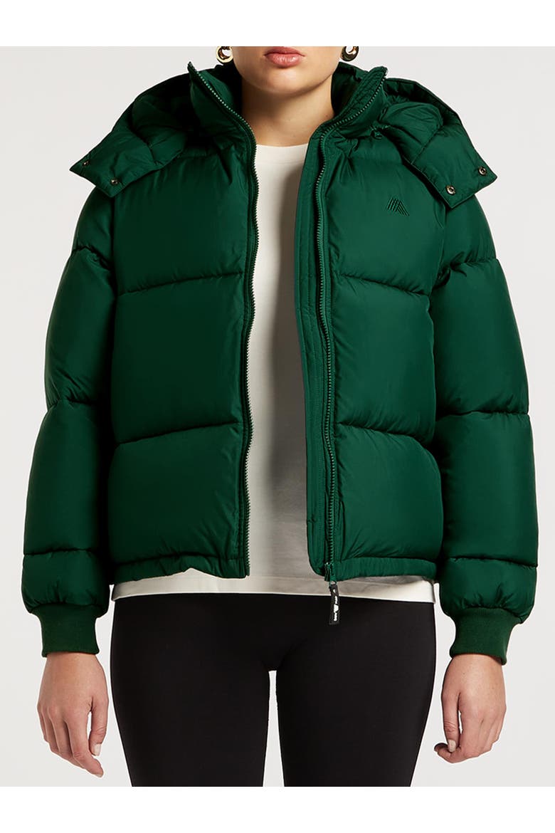 Hudson Long Sleeve Hooded Puffer Coat, Alternate, color, Forest Green