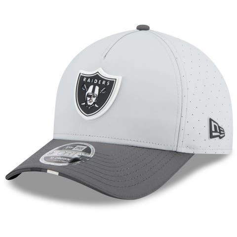 Men's New Era  Gray/Graphite Las Vegas Raiders 2025 NFL Training Camp A-Frame 9FORTY Adjustable Hat