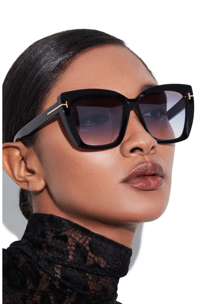Scarlet-02 57mm Square Sunglasses, Alternate, color, SBLK/ SMKG