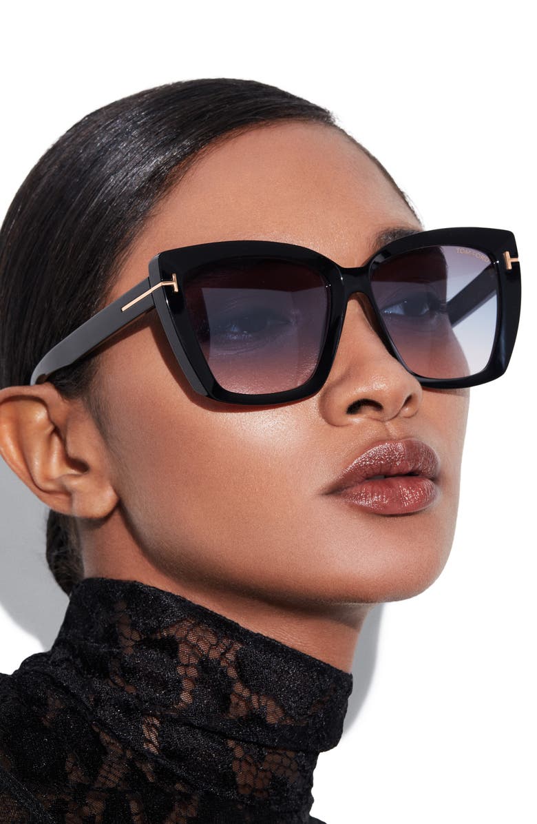 TOM FORD Scarlet-02 57mm Square Sunglasses, Alternate, color,